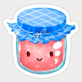 Cute Strawberry Jam Jar Sticker